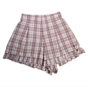 MAJORETTY plaid coquette ruffle high‎ waist Jfasion bloomers shorts L